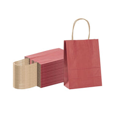 Saving Nature Red Paper Small Retail Bag - with Handles - 6