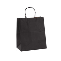 Saving Nature Black Paper Medium Retail Bag - with Handles - 10