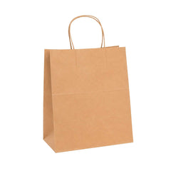 Saving Nature Kraft Paper Medium Retail Bag - with Handles - 10
