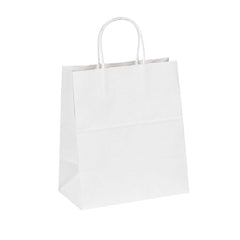 Saving Nature White Paper Medium Retail Bag - with Handles - 10