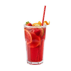 Bev Tek Red Paper Straw - Polka Dots, Biodegradable , 6mm - 7 3/4