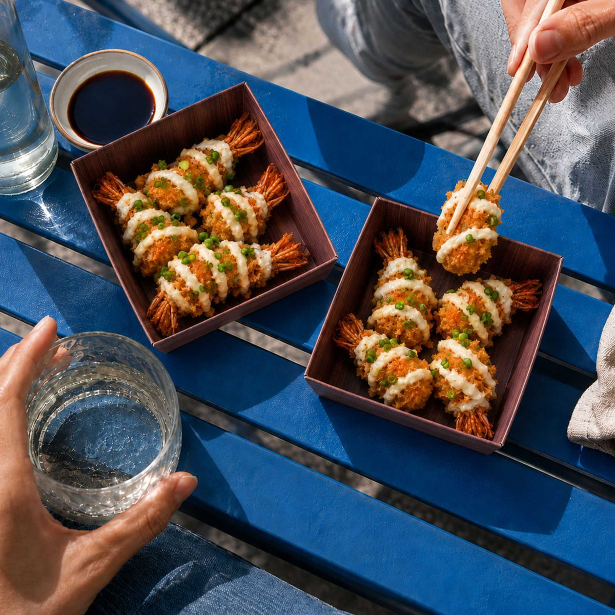 Matsuri Vision Wood Grain Paper Small Sushi Container - 3 3/4" x 3 3/4" x 1 1/2" - 100 count box