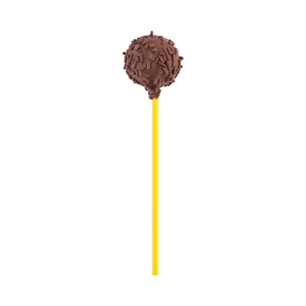 Restpresso Yellow Paper Cake Pop and Lollipop Stick - Biodegradable - 6" x 5/32" - 100 count box