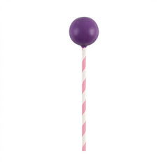 Pastry Tek Pink Paper Cake Pop and Lollipop Stick - Spirals, Biodegradable - 6