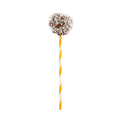 Pastry Tek Orange Paper Cake Pop and Lollipop Stick - Spirals, Biodegradable - 6