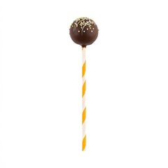 Pastry Tek Orange Paper Cake Pop and Lollipop Stick - Spirals, Biodegradable - 6
