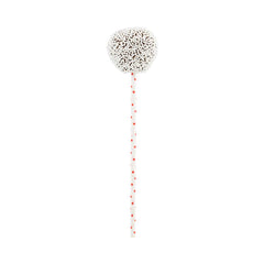 Pastry Tek Red Paper Cake Pop and Lollipop Stick - Polka Dots, Biodegradable - 6