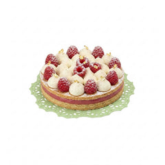 Pastry Tek Round Green Paper Doilies - Lace - 4