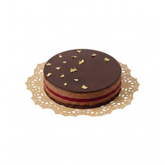 Pastry Tek Round Kraft Paper Doilies - Lace - 4