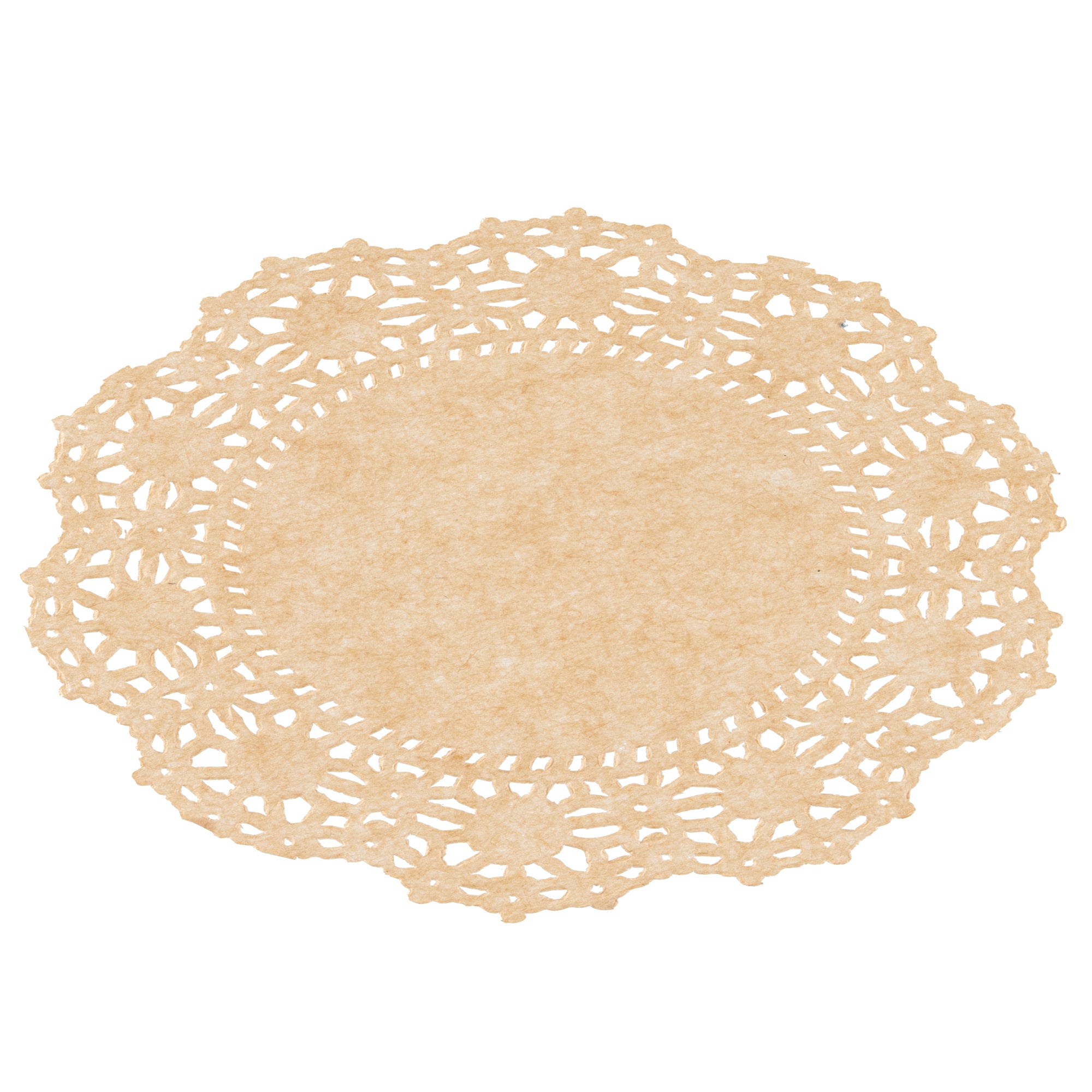 Pastry Tek Round Kraft Paper Doilies - Lace - 4" x 4" - 4000 count box