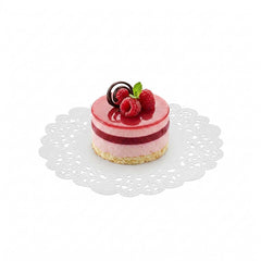 Pastry Tek Round White Paper Doilies - Lace - 6
