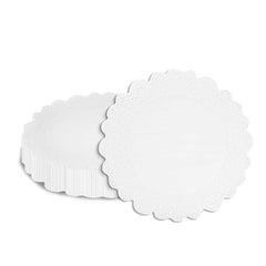 Pastry Tek Round White Paper Doilies - Lace - 12