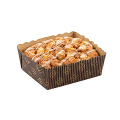 Panificio 4 oz Kraft Paper Square Baking Cup - Greaseproof, Rippled - 3
