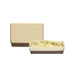 Panificio 18 oz Kraft Paper Baking Loaf Pan - Greaseproof, Rippled - 7 3/4