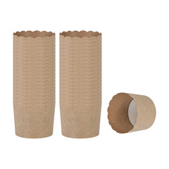 Panificio 6 oz Kraft Paper Classic Baking Cup - Scalloped - 2 3/4