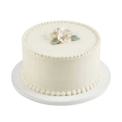 Pastry Tek Round White Cardboard Cake Drum Board - Covered Edge - 10