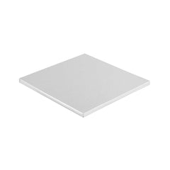 Pastry Tek Square Metallic Silver Cardboard Cake Drum Board - Covered Edge - 10