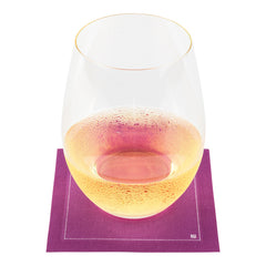 Luxenap Square Purple Cotton Cocktail Napkin - Organic, Disposable - 4 1/2