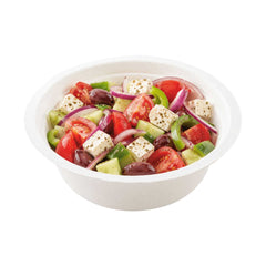 Pulp Tek 12 oz Round White Sugarcane / Bagasse Salad Bowl - 5 1/4