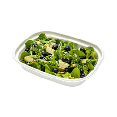 Pulp Tek 36 oz Rectangle White Sugarcane / Bagasse Container - 9
