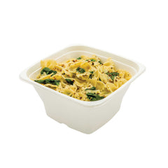 Pulp Tek 42 oz Square White Sugarcane / Bagasse Tall Bowl - 7