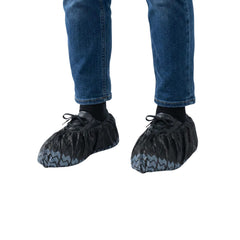 Clean Tek Professional Black Shoe Cover - with Non-Skid Bottom - 15 1/2