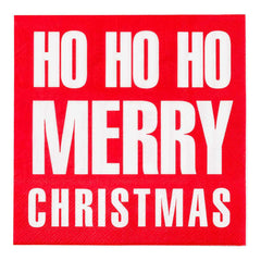 Luxenap Red Paper Luncheon Napkin - Ho Ho Ho - 13