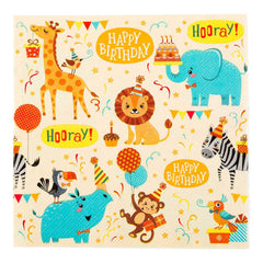 Luxenap Assorted Paper Luncheon Napkin - Jungle Safari - 13