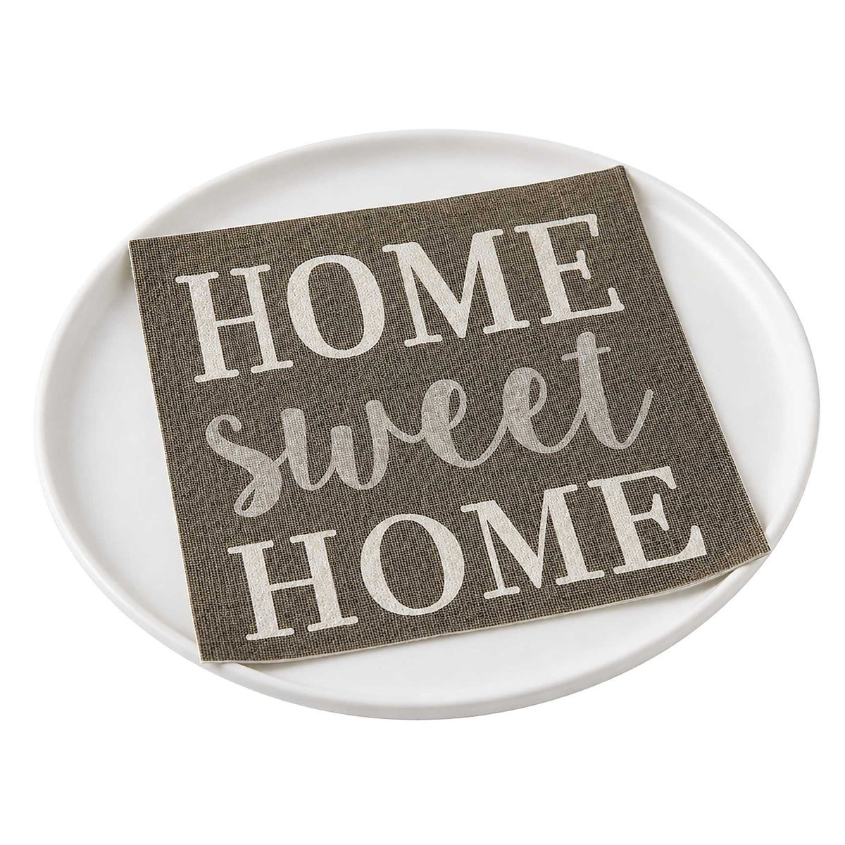 Napluxe Dark Gray Paper Luncheon Napkin - Home Sweet Home - 13" x 13" - 500 count box