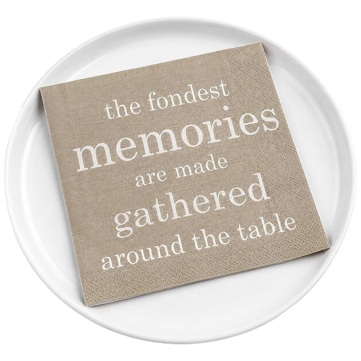 Luxenap Gray Paper Luncheon Napkin - Fondest Memories - 13" x 13" - 500 count box