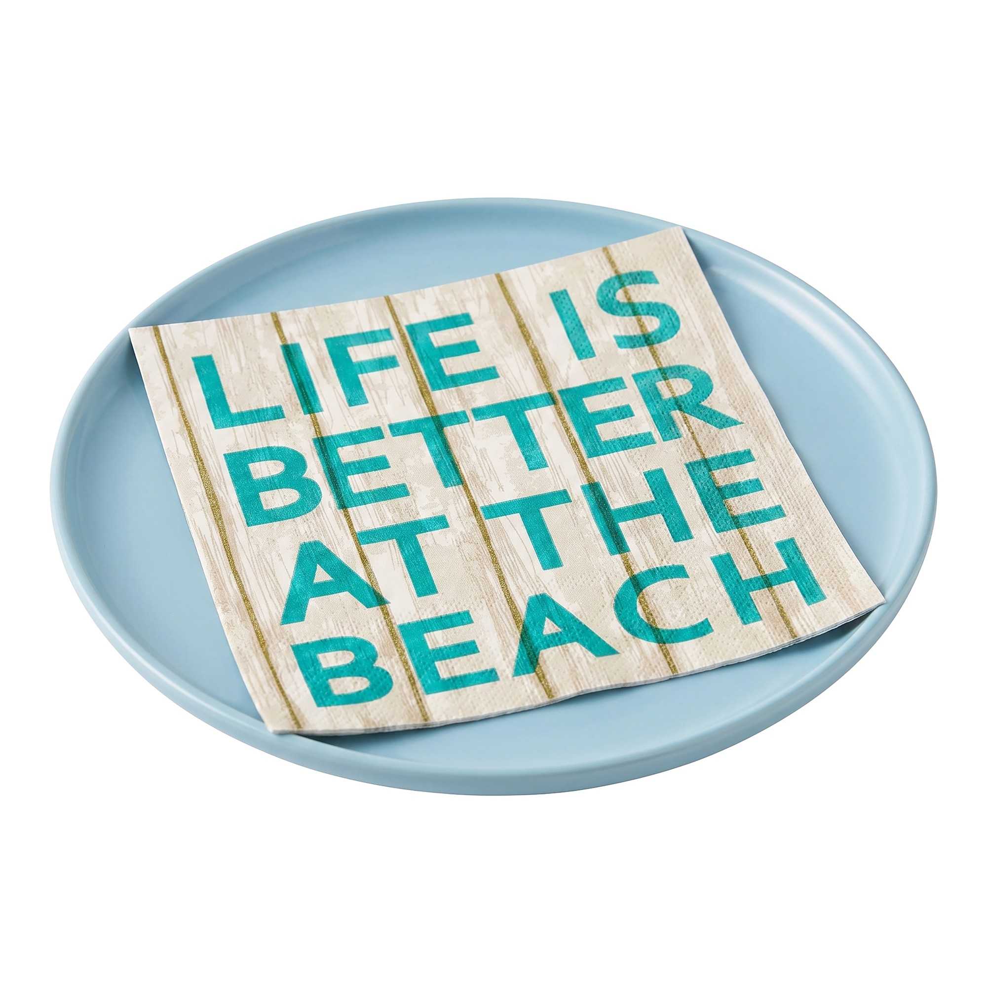 Luxenap Assorted Paper Luncheon Napkin - At The Beach - 13" x 13" - 500 count box