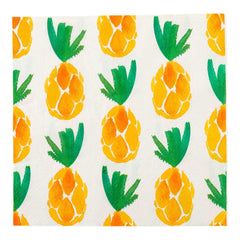 Luxenap White Paper Luncheon Napkin - Pineapple Watercolor - 13