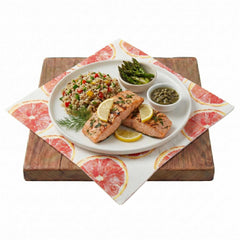 Luxenap White Paper Luncheon Napkin - Grapefruit Watercolor - 13