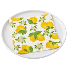 Luxenap White Paper Luncheon Napkin - Lemon - 13