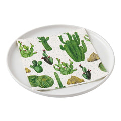 Luxenap White Paper Luncheon Napkin - Cactus - 13