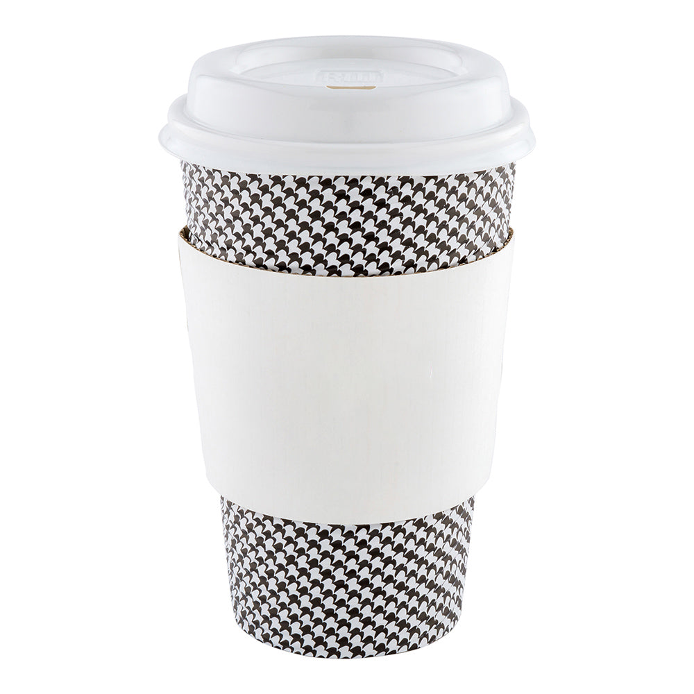 Restpresso White Paper Coffee Cup Sleeve - Fits 12 / 16 / 20 oz Cups - 1000 count box