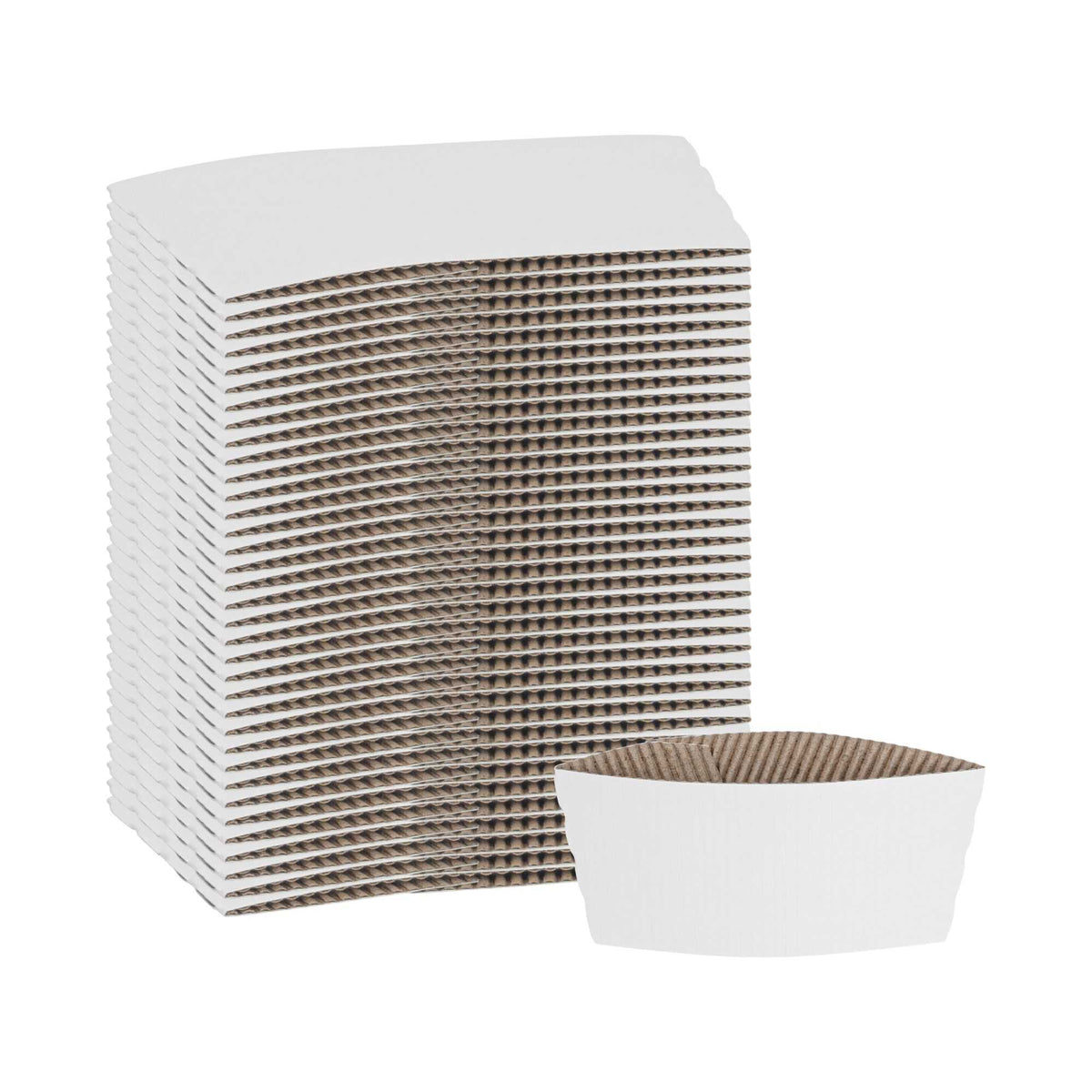 Restpresso White Paper Coffee Cup Sleeve - Fits 12 / 16 / 20 oz Cups - 1000 count box