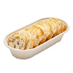 Pulp Tek 27 oz Oval Natural Sugarcane / Bagasse Take Out Container - 9 1/2