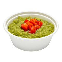 Pulp Tek 9 oz Round White Sugarcane / Bagasse Take Out Bowl - 4 1/2