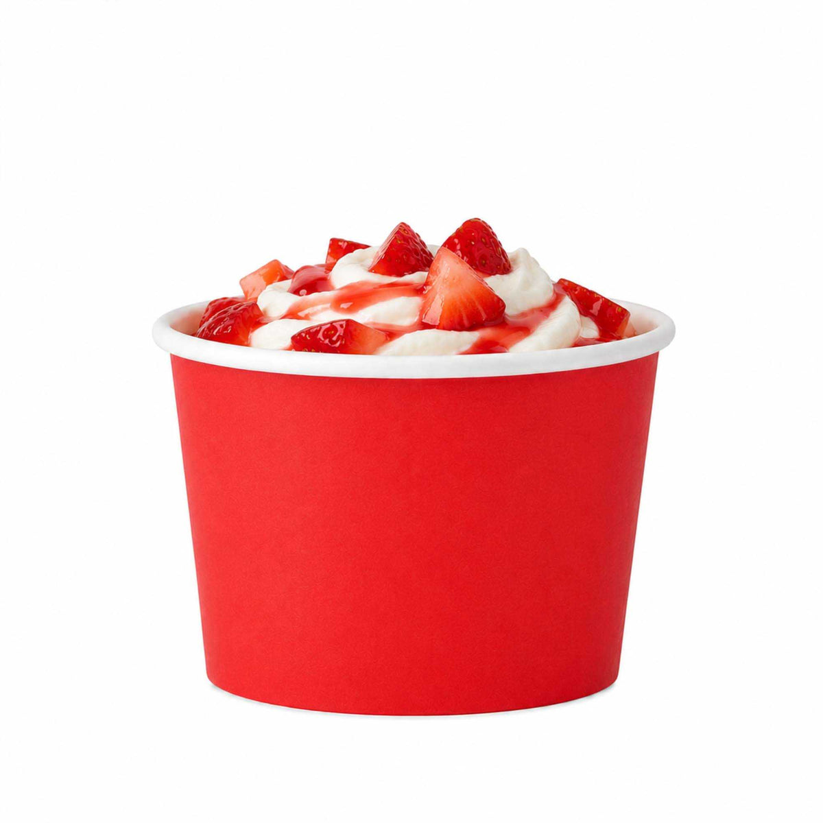 Coppetta 4 oz Round Red Paper To Go Cup - 3" x 3" x 2" - 200 count box