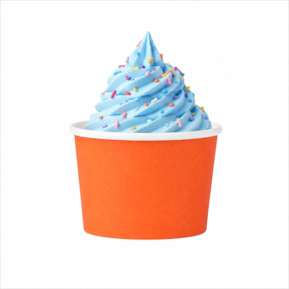 Coppetta 4 oz Round Tangerine Orange Paper To Go Cup - 3" x 3" x 2" - 200 count box