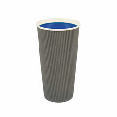 Restpresso 20 oz Gray Paper Coffee Cup - Ripple Wall - 3 1/2