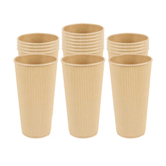 Restpresso 20 oz Kraft Paper Coffee Cup - Ripple Wall - 3 1/2
