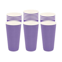 Restpresso 20 oz Royal Purple Paper Coffee Cup - Ripple Wall - 3 1/2