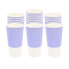 Restpresso 20 oz Light Purple Paper Coffee Cup - Ripple Wall - 3 1/2