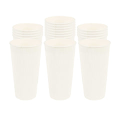 Restpresso 20 oz White Paper Coffee Cup - Ripple Wall - 3 1/2
