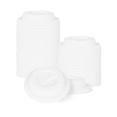 Restpresso White Sugarcane / Bagasse Coffee Cup Lid - Fits 8, 12, 16 and 20 oz, Compostable - 2000 count box