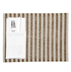Carmel Mesh Dark Brown Striped Placemat - 16