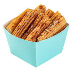 Bio Tek Square Turquoise Paper Snack Box - 5 1/4