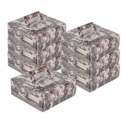 Cater Tek Square Camouflage Paper Cake / Take Out Container - with Pop-Up Handle, Window - 9